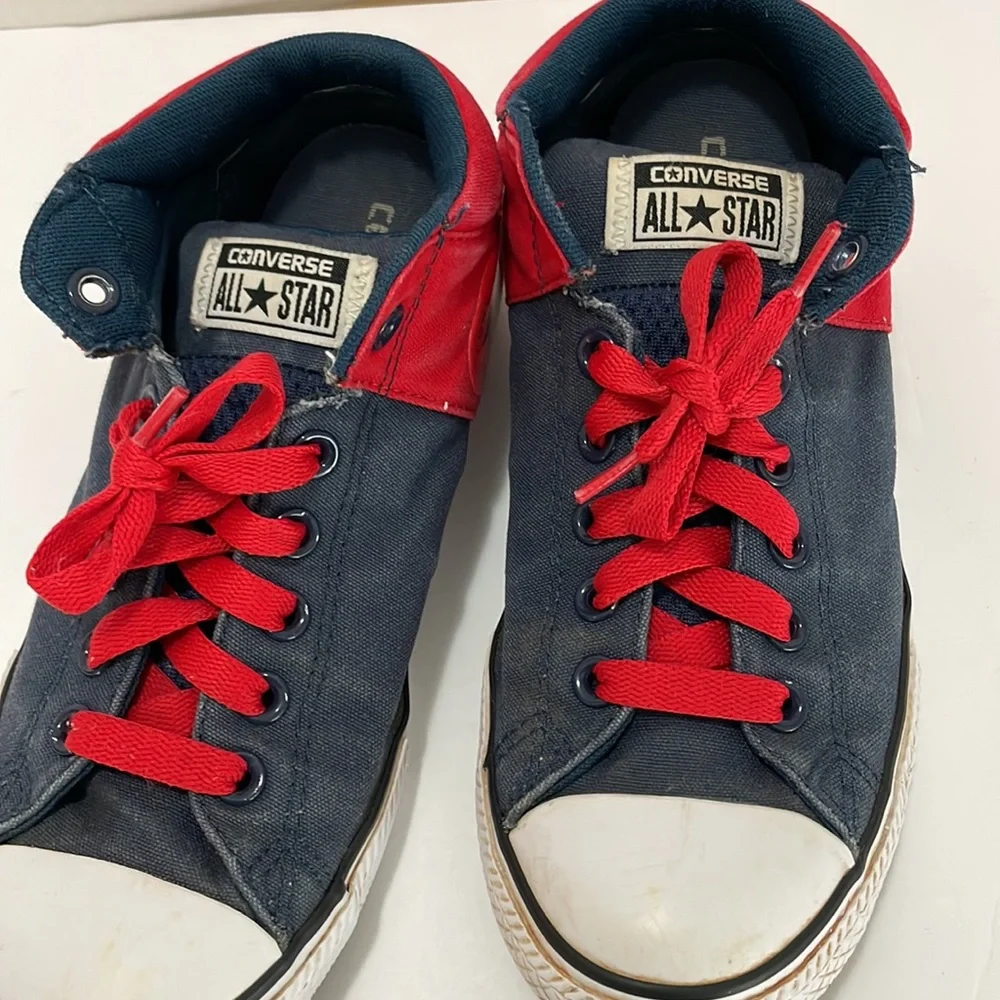 Converse Chuck Taylor All Stars Junior Red and Blue Size 5 Unisex Mid High